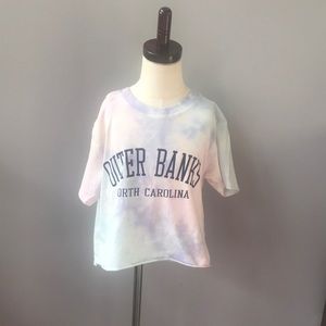 NWT Girls Cropped Shirt Outer Banks Tie Dyed Size XSmall